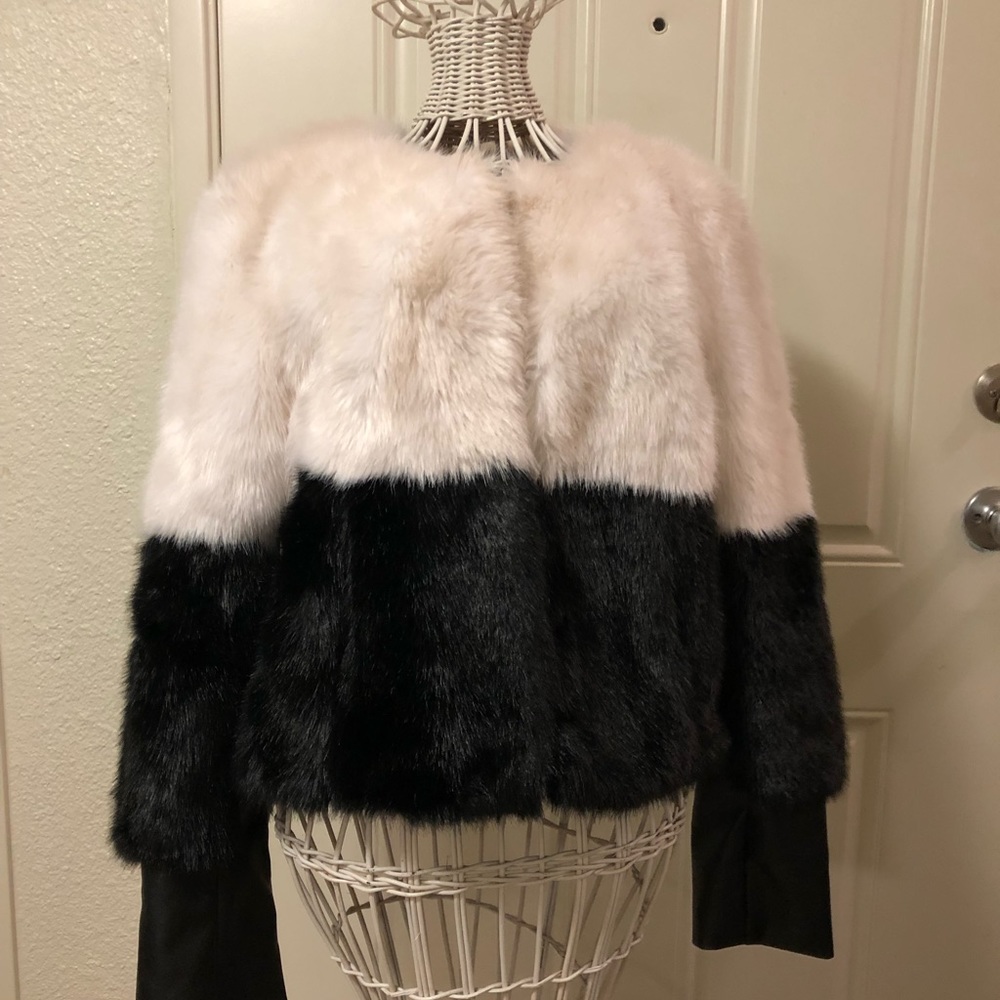 Cruella Deville Black and White Faux Fur Coat 🐩